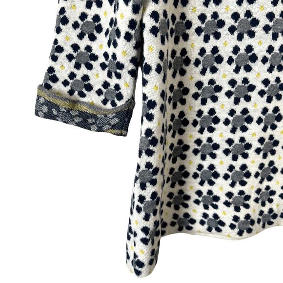 Anthropologie Field Flower Crewneck Floral Sweater 3/4 Sleeves Sz M - Picture 6 of 9